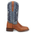 Dan Post Boots Ellie Embroidery Square Toe Cowboy Womens Blue, Brown Casual Boo