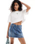 Фото #1 товара Tommy Jeans oversized crop logo t-shirt in white