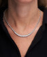 Фото #2 товара Wrapped in Love diamond Graduated 17" Collar Necklace (1 ct. t.w.) in Sterling Silver, Created for Macy's