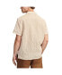 Men's Stripe Seersucker Short Sleeve Shirt Beige Mult, M - фото #3