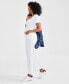 Фото #3 товара Women's Curvy Straight-Leg High Rise Jeans, Created for Macy's