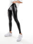 Фото #7 товара COLLUSION coated legging in black