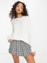 Hollister oversized cable knit jumper in cream