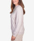 Фото #3 товара Petite St.Moritz Hummingbird Pointelle Yoke Mock Neck Sweater