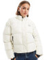 Superdry Sports puffer cropped jacket in off white Белый, 38 - фото #1