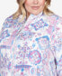 ფოტო #4 პროდუქტის Plus Size Swiss Chalet Cozy Plush Medallion Jacket