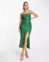 Фото #2 товара Vesper sequin cami strap midi dress in green