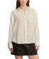 ფოტო #1 პროდუქტის Women's Linen Prep Button-Front Shirt