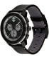 ფოტო #2 პროდუქტის Men's Bold TR90 Swiss Quartz Chronograph Black Leather Watch 44mm