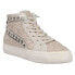 Vintage Havana Hailey Glitter Studded High Top Lace Up Womens Silver Sneakers C