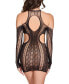 Фото #2 товара Эротическое белье Hauty Жемчужно-черное ажурное платье с открытыми плечами