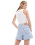 Levi's High waisted mom denim short in light blue