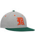 Фото #1 товара Men's Gray, Green Miami Hurricanes On-Field Baseball Fitted Hat