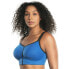 ფოტო #4 პროდუქტის Plus Size Wave Wire-free Zip Front Sports Bra