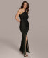 Фото #4 товара Donna Karan Women's Chain-Trim Ruched Gown