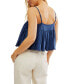 Фото #2 товара Women's Kayla Lace Trim Sleeveless Cotton Top