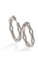 ფოტო #2 პროდუქტის Suzy Levian Sterling Silver Cubic Zirconia Modern Curved Hoop Earrings