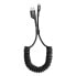 Фото #1 товара Kabel przewód do Iphone sprężynowy USB - Lightning Fish Eye 1m czarny