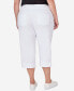 Фото #2 товара Plus Size Pull-On Silky Tech Capri Pants