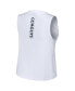 ფოტო #2 პროდუქტის Women's White Dallas Cowboys Lace-Up Tank Top