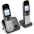 PANASONIC Dect Wohntelefon - TG6812 - Duo ohne Anrufbeantworter - Silber und Schwarz