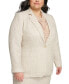 Фото #1 товара Plus Size Patch-Pocket Tweed Jacket
