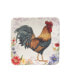 Фото #2 товара Floral Rooster Set of 4 Canape Plates, 6"