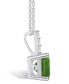 ფოტო #3 პროდუქტის Peridot (2-3/8 Ct. T.W.) and Diamond Accent Pendant Necklace in 14K White Gold