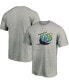 Фото #1 товара Men's Heathered Gray Tampa Bay Rays Cooperstown Collection Forbes Team T-shirt