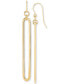 ფოტო #4 პროდუქტის Polished Oblong Drop Earrings in 14k Gold