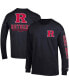 Фото #1 товара Men's Black Rutgers Scarlet Knights Team Stack Long Sleeve T-shirt
