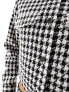 ASOS DESIGN co-ord boucle jacket in mono houndstooth