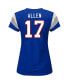 Women's Josh Allen Royal Buffalo Bills Plus Size Sleeve Stripe Name Number T-Shirt