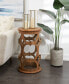 Фото #4 товара 24" Wood Open Frame with Circular Cut-Outs Geometric Accent Table