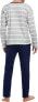 Фото #3 товара Men’s Long Pyjamas - 100% Cotton Pyjamas - Soft & Comfortable - 2-Piece Sleepwear with Buttons - Classic Checked Lougewear