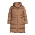 Фото #5 товара BCBG Paris Long Puffer Jacket Women's Brown Hooded Long Sleeve Pockets Zip 2X