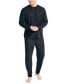 ფოტო #1 პროდუქტის Men's 2-Pc. Relaxed-Fit Waffle-Knit T-Shirt & Pajama Pants Set