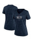 ფოტო #2 პროდუქტის Women's Navy Chicago Cubs City Connect Velocity Practice Performance V-Neck T-shirt