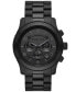 ფოტო #1 პროდუქტის Unisex Runway Chronograph Black Stainless Steel Bracelet Watch, 45mm