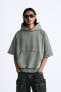 Boxy fit faded hoodie