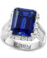 ფოტო #1 პროდუქტის EFFY® Lab Grown Sapphire (7-5/8 ct. t.w.) & Lab Grown Diamond (1 ct. t.w.) Halo Statement Ring in 14k Gold