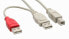 Фото #1 товара InLine USB 2.0 Y-Cable 2x Type A male / female - 1m