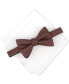 Фото #1 товара Men's Mini-Vine Bow Tie & Solid Pocket Square Set, Created for Macy's