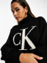 Calvin Klein Jeans blown up loose sweater in black