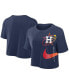 Фото #1 товара Women's Navy Houston Astros City Connect Performance Cropped T-Shirt