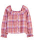 Kid Pink Plaid Button-Front Shirt 8