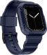 Kingxbar Kingxbar CYF106 2w1 pancerne etui Apple Watch SE, 8, 7, 6, 5, 4, 3, 2, 1 (41, 40, 38 mm) z paskiem niebieskie