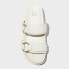 Фото #2 товара Women's Marcy Two-band Buckle Footbed Sandals - A New Day Cream 6.5