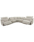 Фото #4 товара Sebaston 7-Pc. Fabric Sectional with 2 Power Motion Recliners and 2 USB Consoles, Created for Macy's