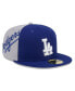 ფოტო #1 პროდუქტის Men's Royal/Gray Los Angeles Dodgers Gameday Sideswipe 59fifty Fitted Hat